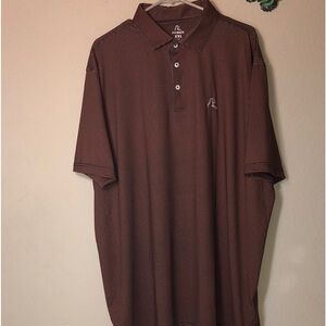 Rhoback Orange and Black Houndstooth Polo Golf Shirt, XXL, Like New,